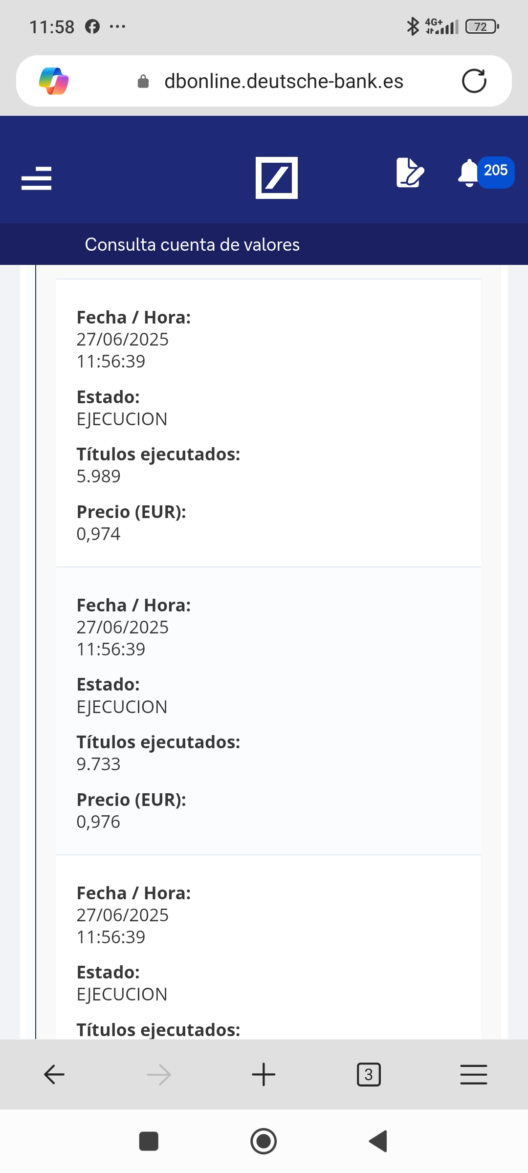 Parte de la venta, si sabéis mirar la hora de los dos 1 y veréis que son después a mercado