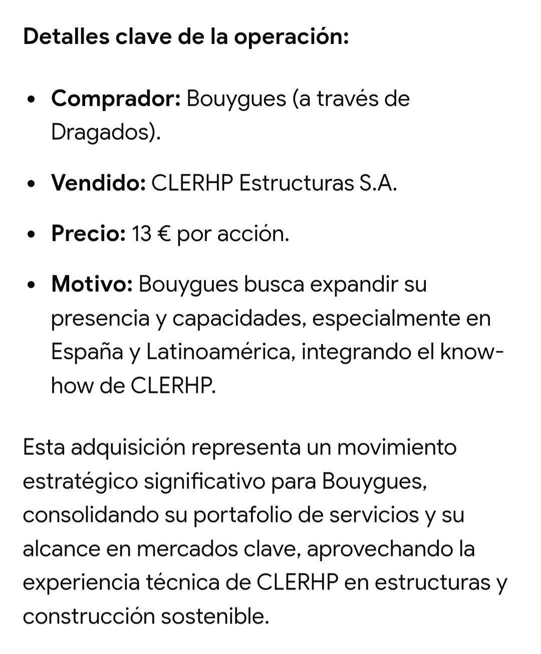 grafico de la accion CLERHP