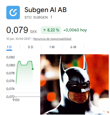 Buenos días. Ojo que Subgen se está marcando un Batman. ¿Será la Batseñal buena?