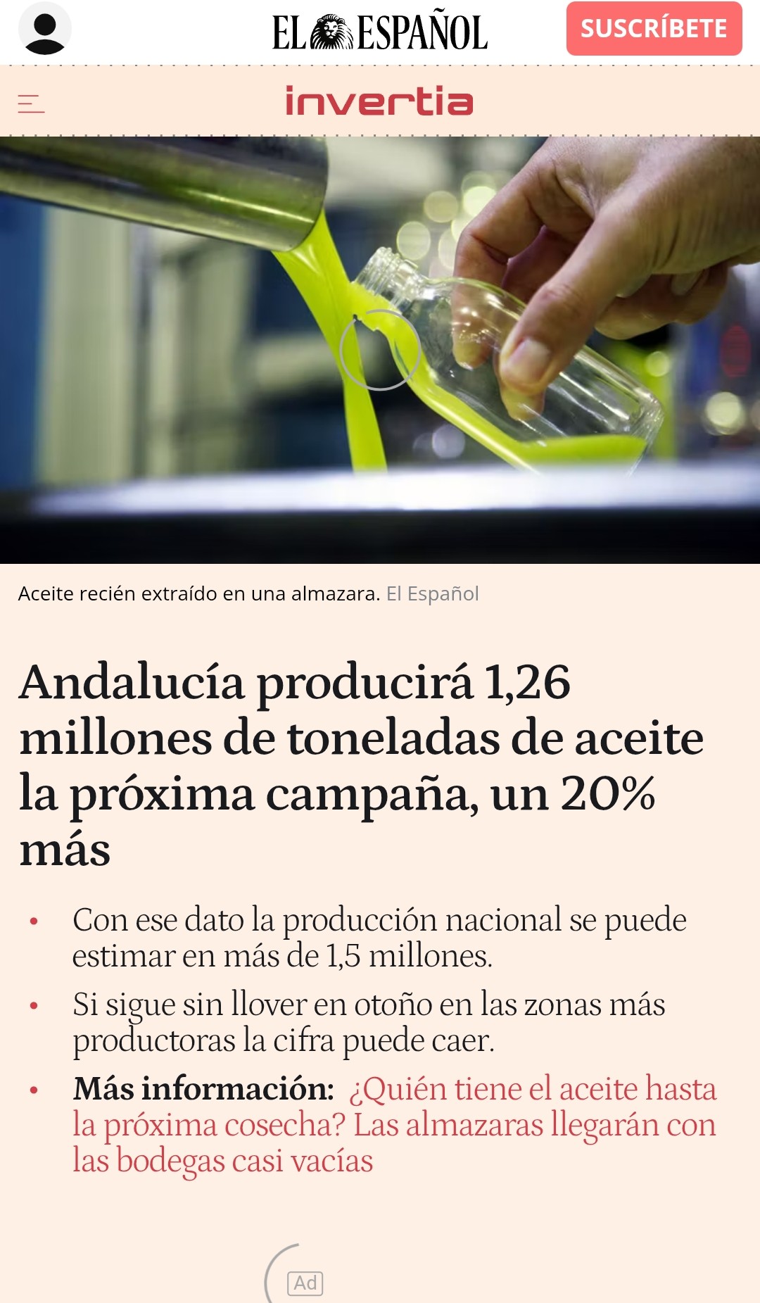 2026, volumen olivas.
