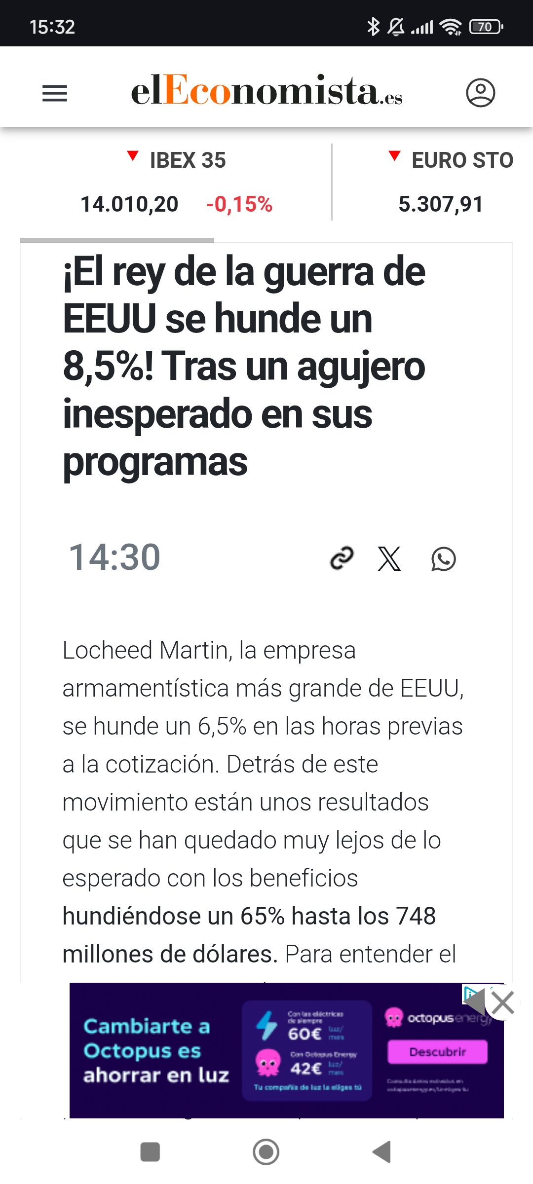 Esperemos que los resultados no vayan por este camino