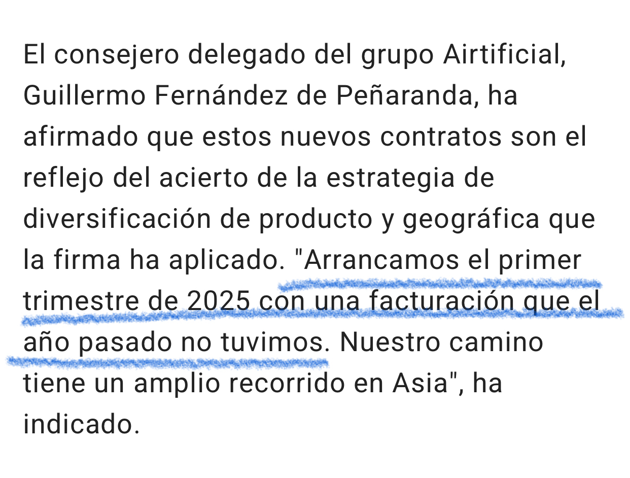 Pero por noticias no será …
O porque la empresa no vaya bien este año…