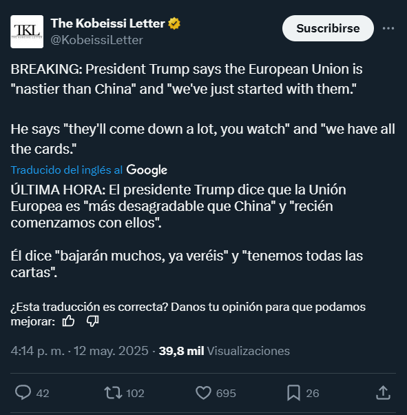 Todos los días su comentario....