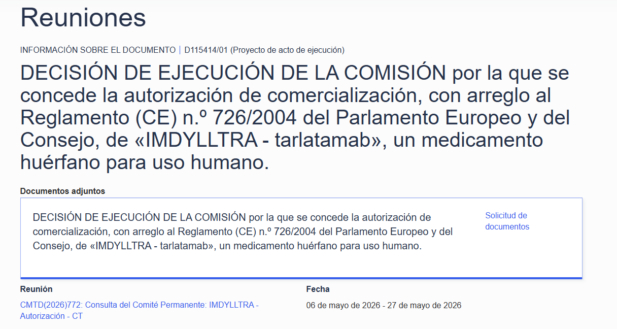Y tarlatamab para segunda línea también: