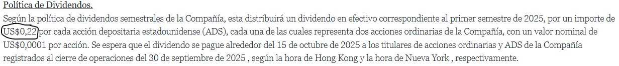Aquí lo tienes sacado del comunicado de la empresa........