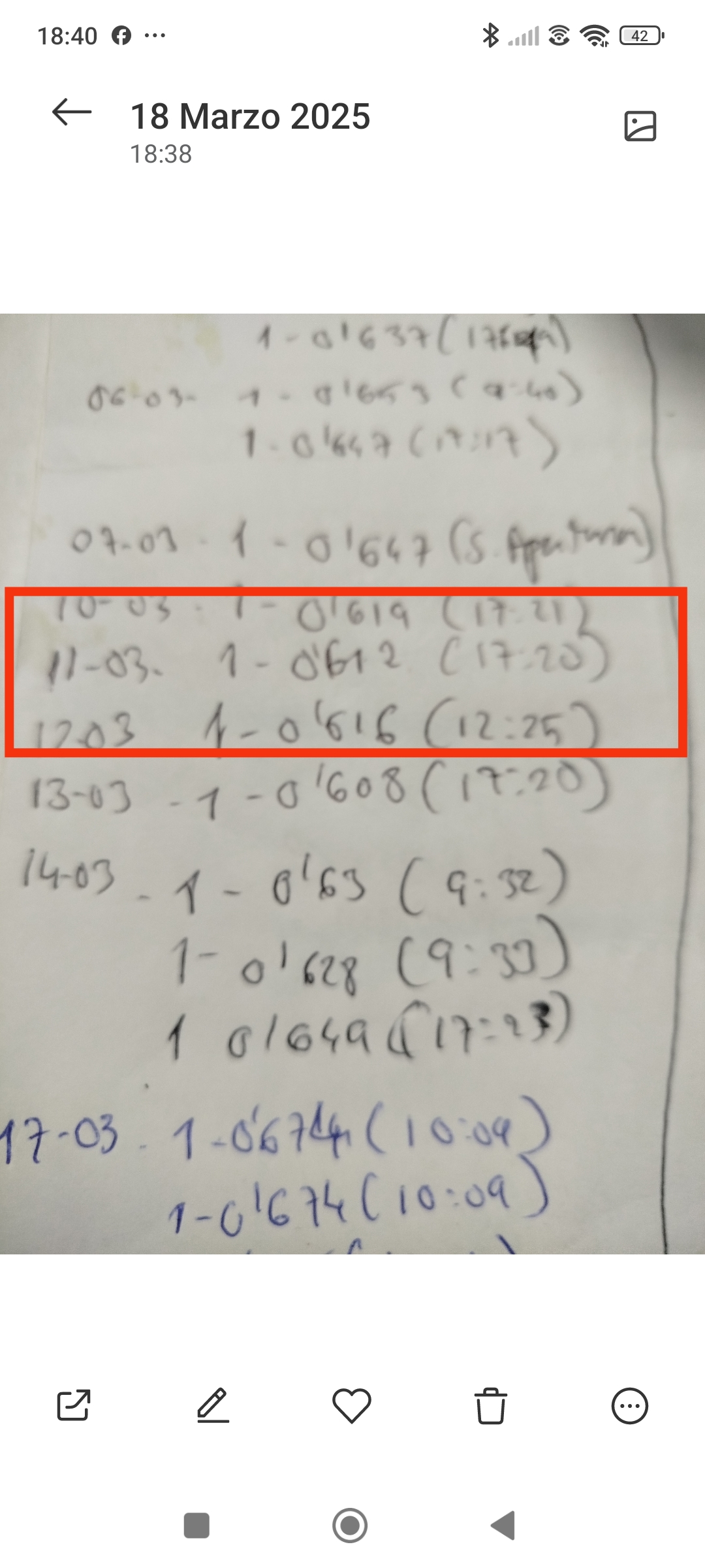 Perdona que me he liado, dio entrada el 12/03 al marcar en 0.616 , arriba de 0.612, y tardo dos días en girar. Marcando al siguiente los mínimos 0.592 y marcando uno menor