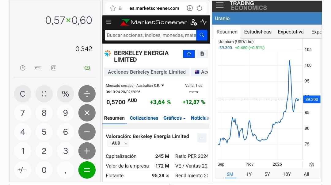 grafico de la accion Berkeley Energia