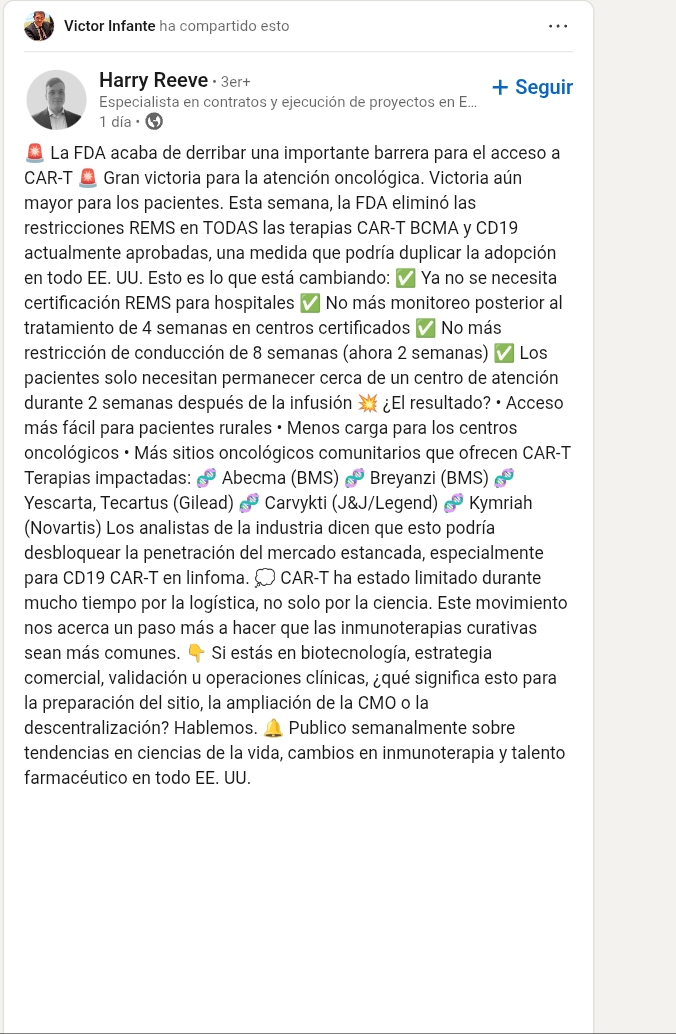 Vuelvo a poner la noticia compartida por nuestr CEO