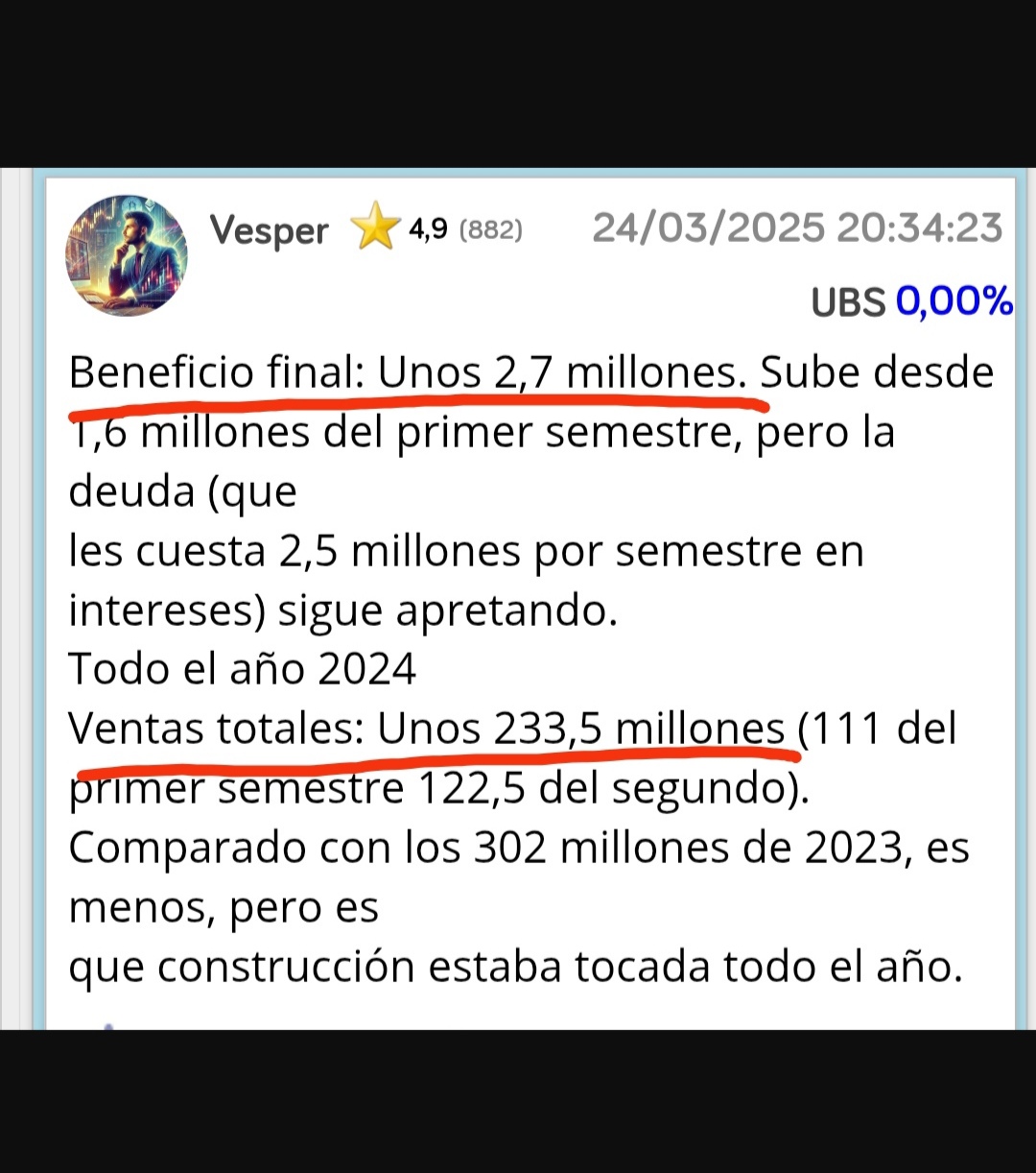 Sin sus predicciones ....estaría el foro arruinado.... cuánta gente se ha forrado gracias a su información privilegiada