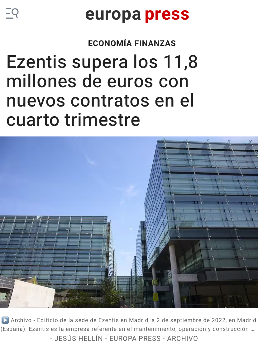 grafico de la accion Grupo Ezentis