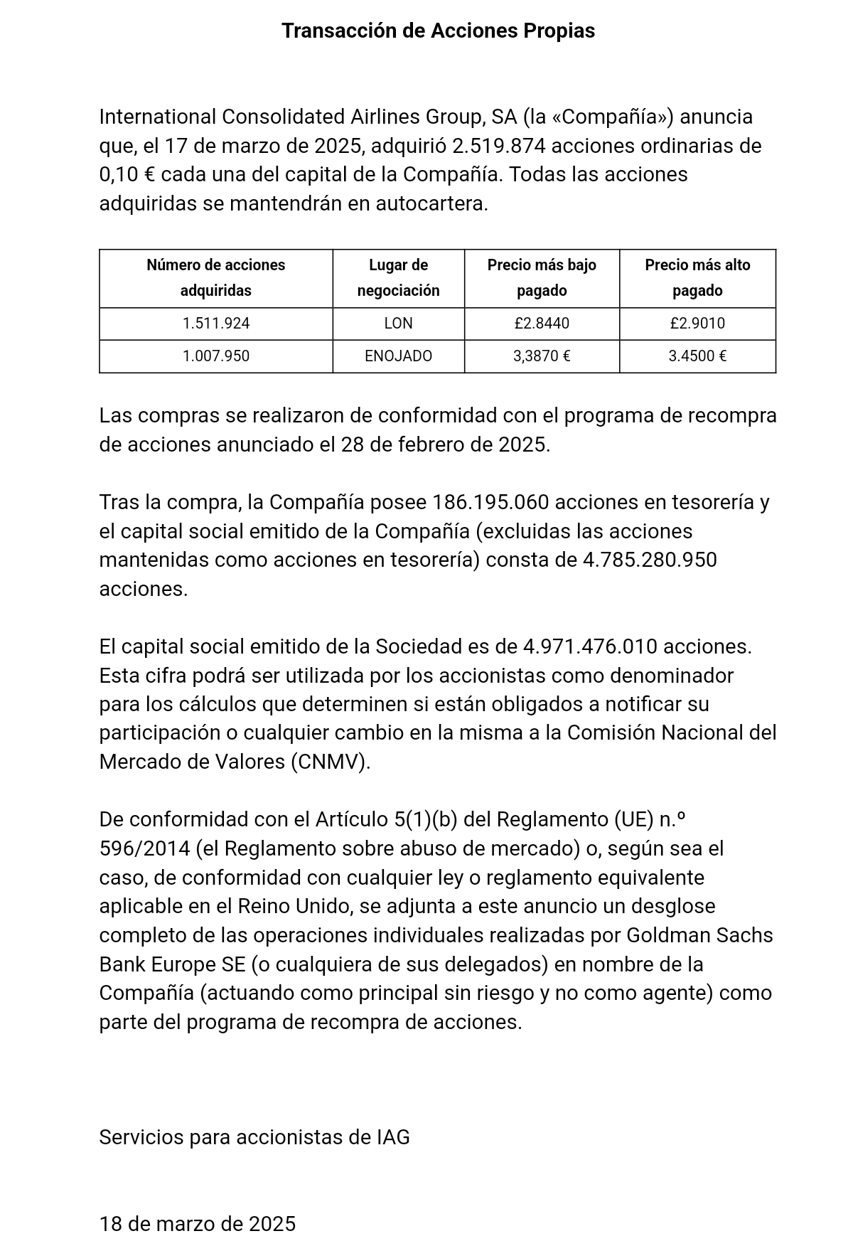 BD. Otros 2,5M accs a la buchaca
