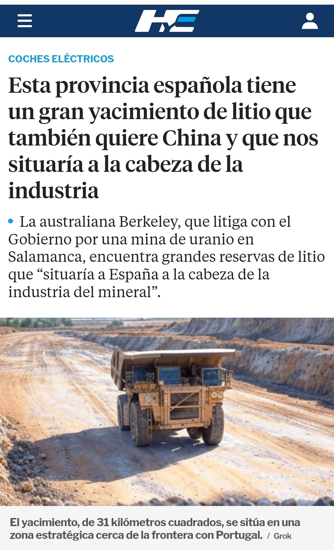 Esta noticia es de hoy pero creo recordar que hablaban de junio para lías nuevas convocatorias de minas de tierras raras, me huele que por ahí podemos salir