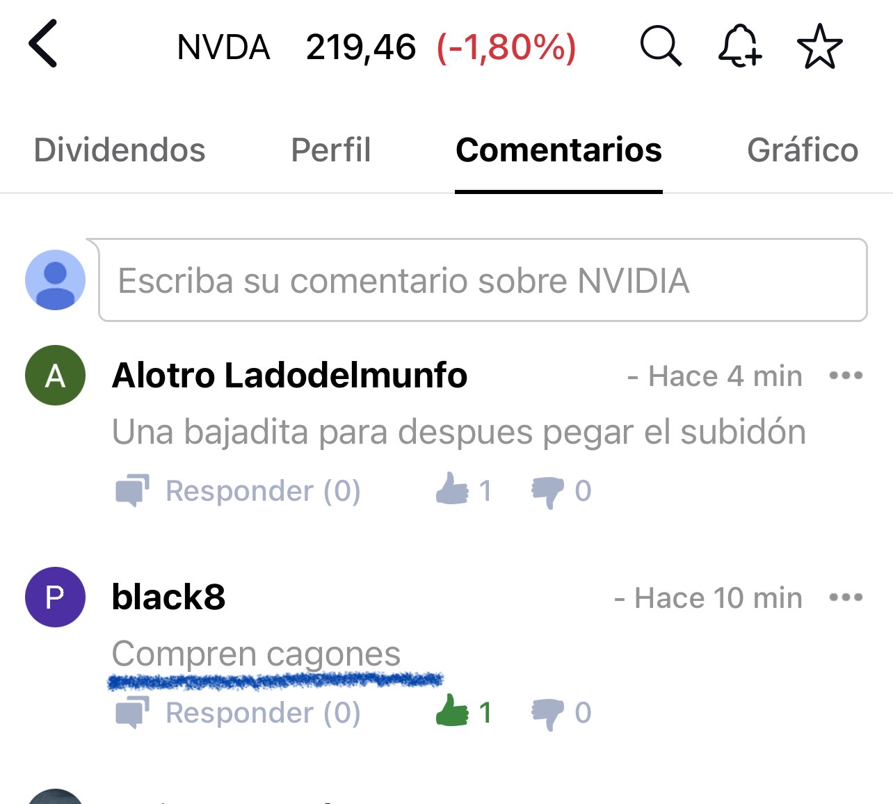 Este es de los míos jajaja
“Compren cagones” <span class="Emo28"> </span>