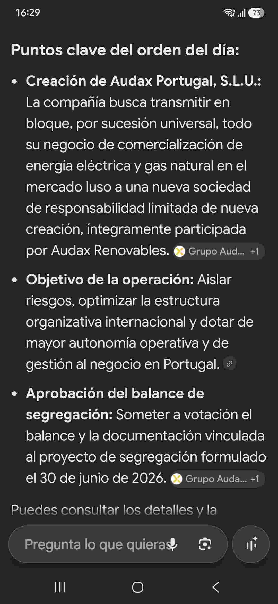 Para mañana