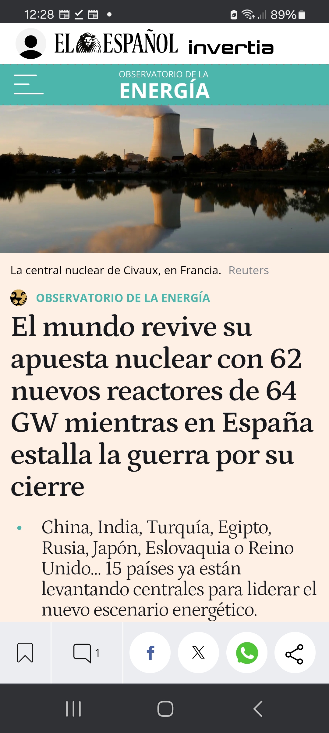 El mundo va a necesitar mucho uranio y España va a tener que pasar por el aro. No queda otra.
El enlace está capado.
