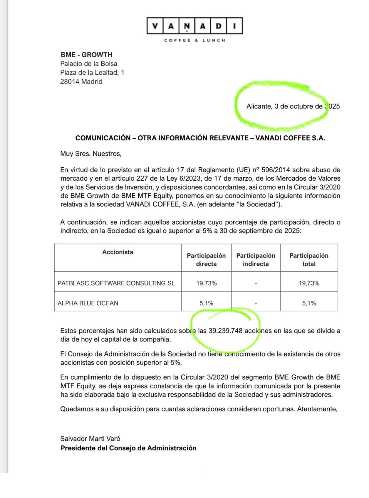 Compara con las últimas